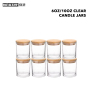 Wealthysub China warehouse sublimation 6oz&10oz clear&frosted candle jars